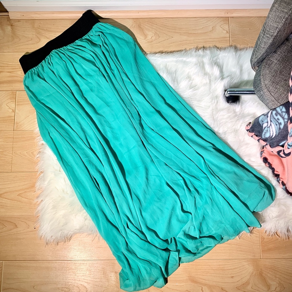 Teal Maxi Skirt